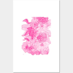 Floral Contour Print 7/10 Posters and Art